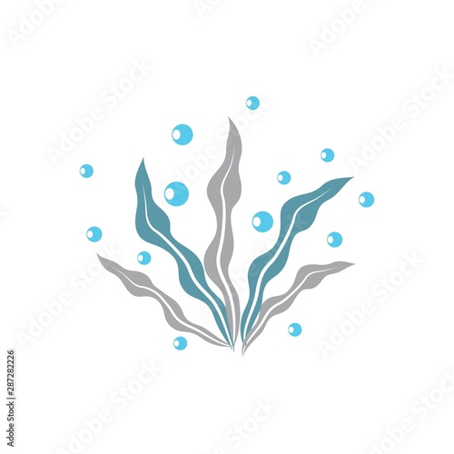 Seaweed logo template vector icon