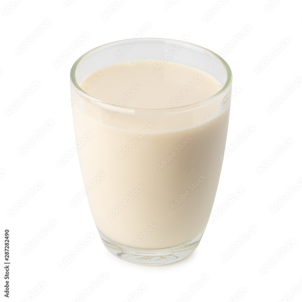 Glass of Soy milk with soybeans isolated on white background. with clipping path. Glass of Soy milk with soybeans isolated on white background. with clipping path.
