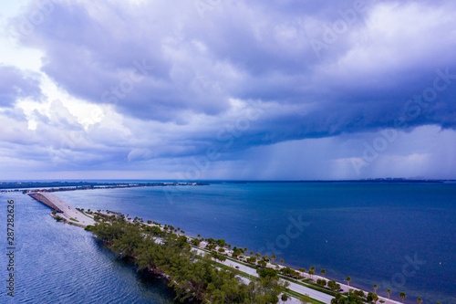 Storms over Key Biscayne Miami FL USA