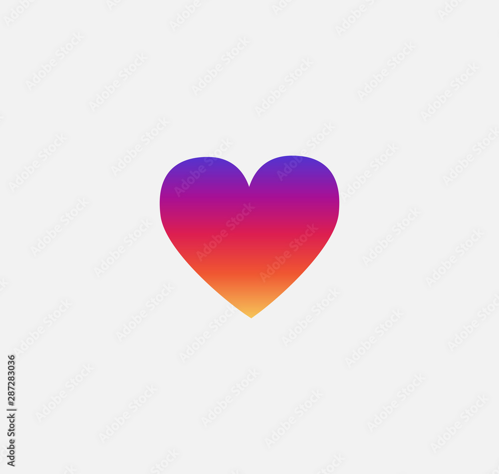 Instagram like heart vector background	