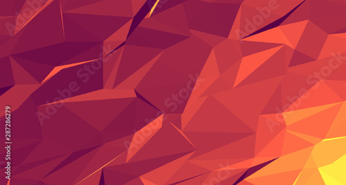 Orange Red Low polygon gradient backgro