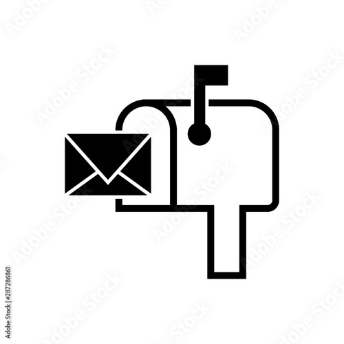 post box icon vector photo