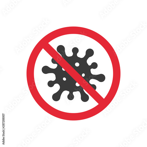 anti bacteria vector sign