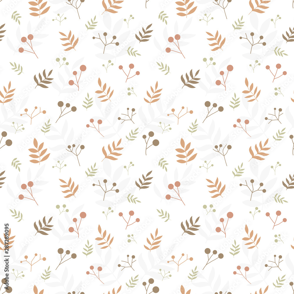 Autumn organic background. Seamless pattern.Vector. 秋の有機的なパターン