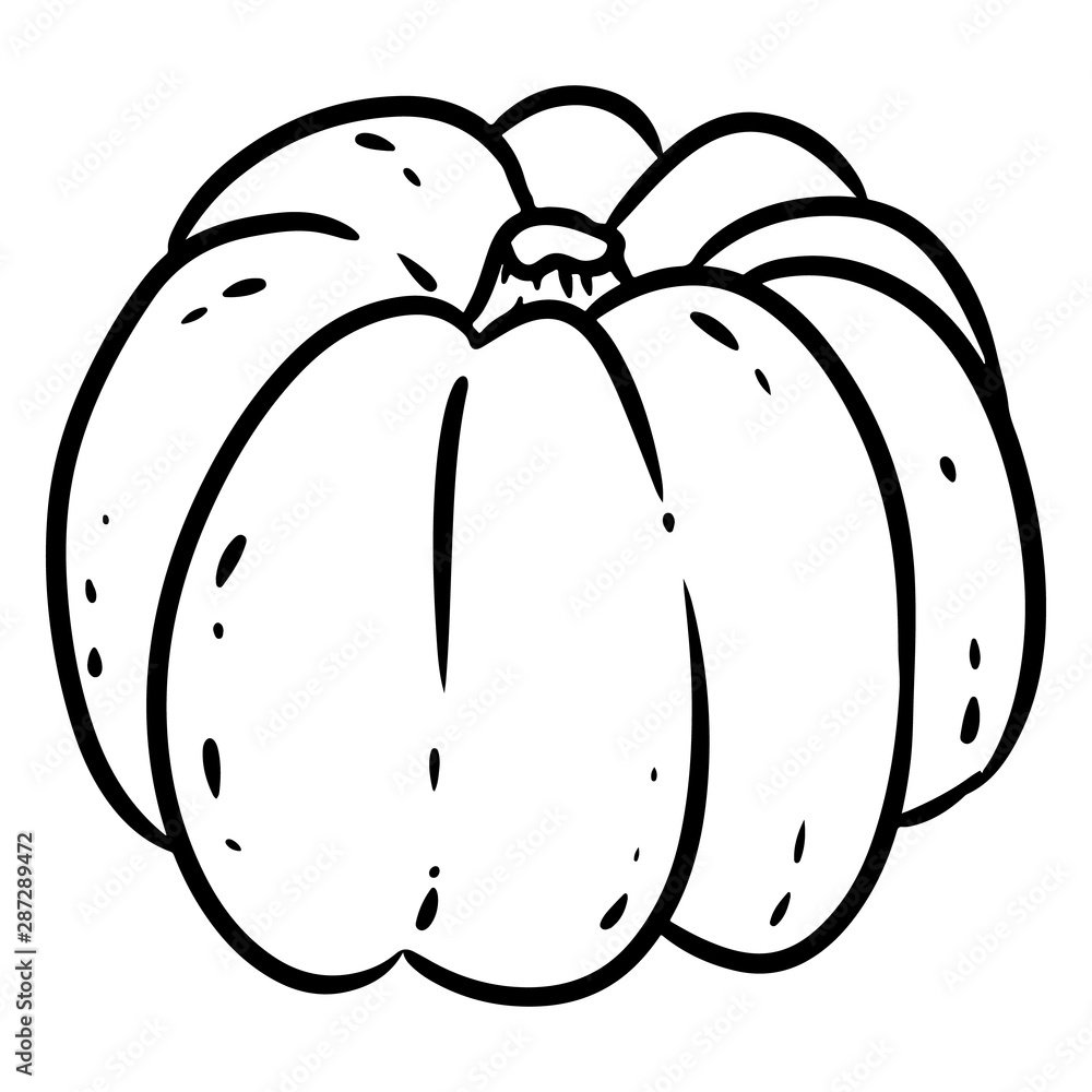 Obraz premium Cute halloween pumpkin doodle. Isolated on white background illustration