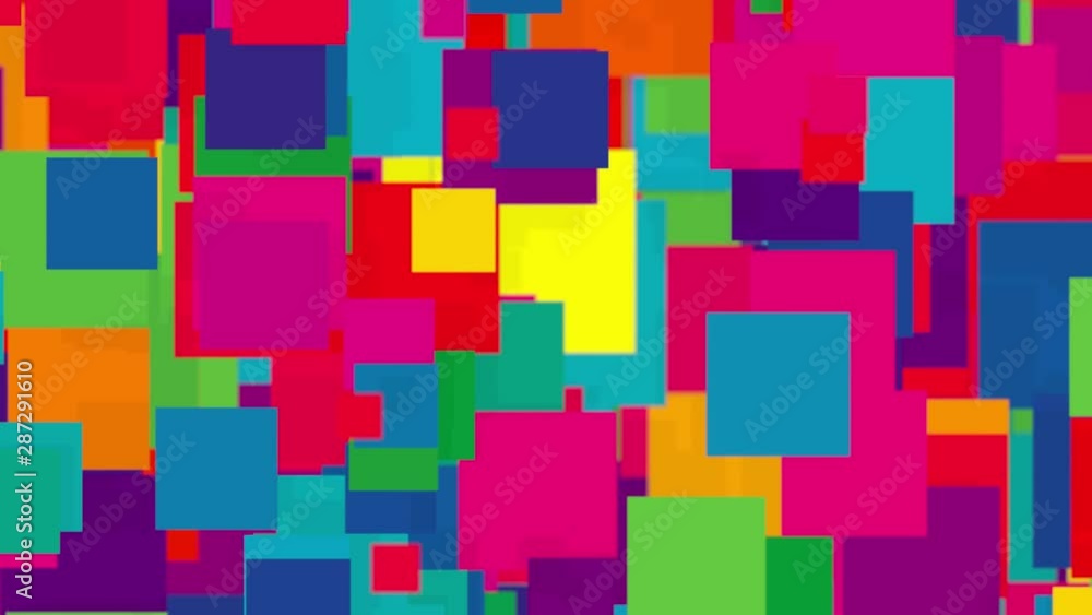 Falling colorful squares. Seamless loop Falling colorful squares. Seamless loop