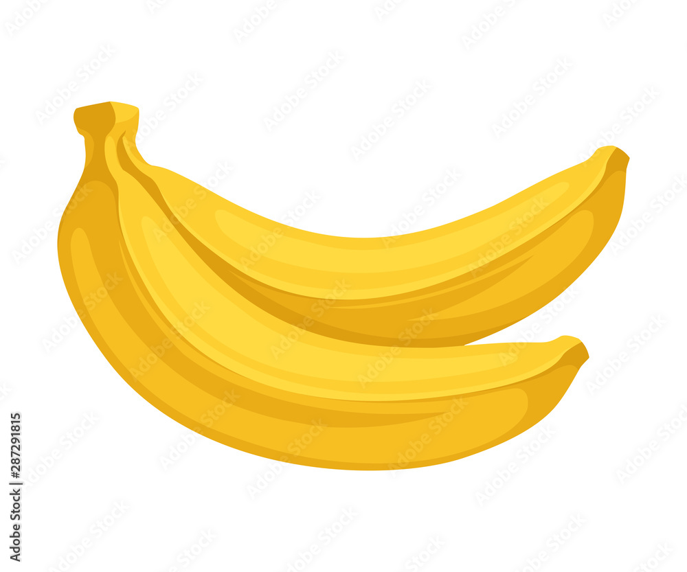 Ripe bananas in a peel. Vector illustration on a white background. Ripe bananas in a peel. Vector illustration on a white background.