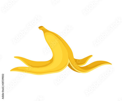 Peel from a banana. Vector illustration on a white background.