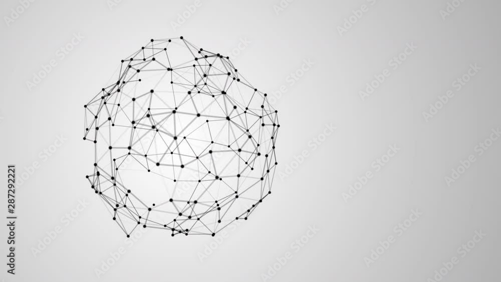 The ball spins and collapses. Looped video.4K. Pleksus. The ball spins and collapses. Looped video.4K. Pleksus.