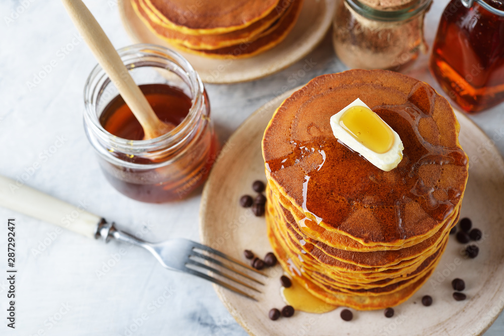 Fresh homemade pancakes Fresh homemade pancakes