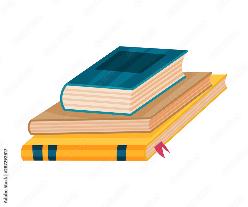 Stack of books. Vector illustration on a white background. Stack of books. Vector illustration on a white background.