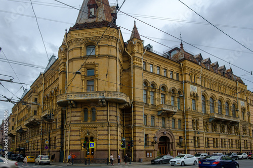 Old monumental building on Liteyniy Ave. St. Petersburg;