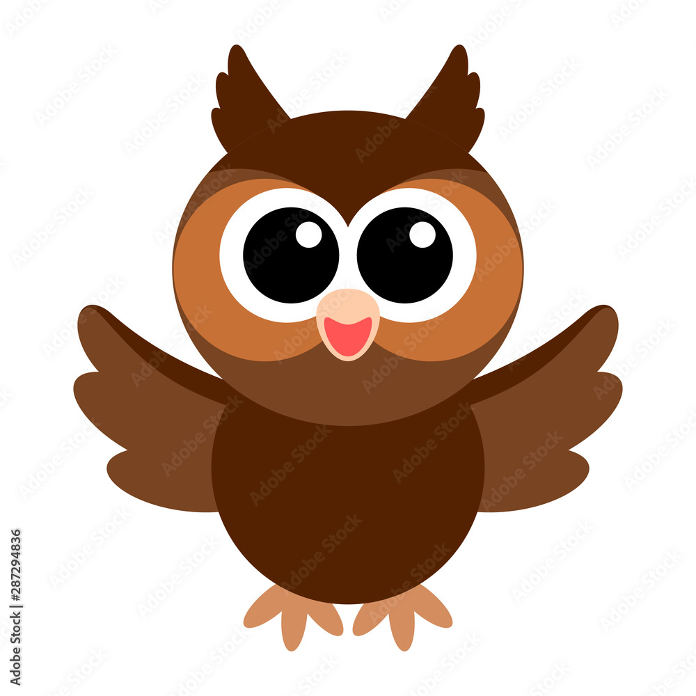 Cute owl character cartoon for kid. Cute owl character cartoon for kid.