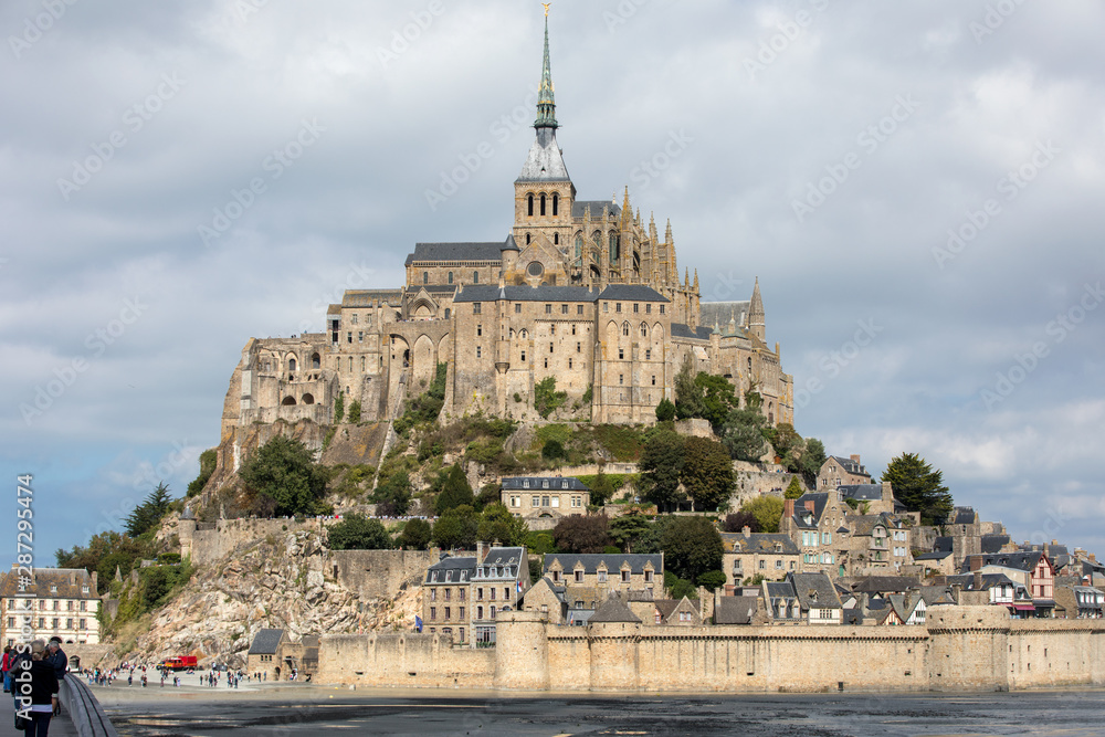 Mont-Saint-Michel, island with the famous abbey, Normandy, France