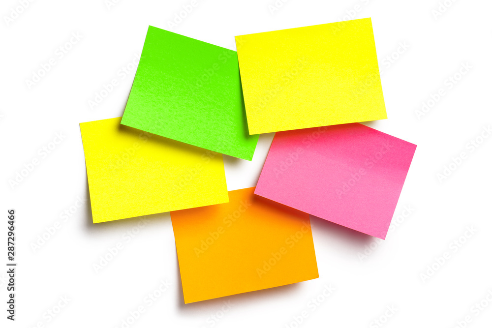Colorful blank stickers, isolated on white background Colorful blank stickers, isolated on white background