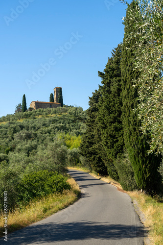 Rural landscape from Buggiano Castello, Tuscany photo