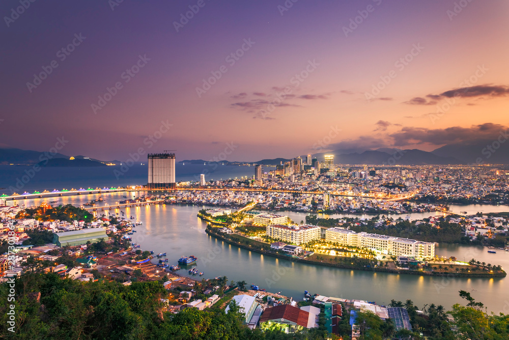 Obraz premium Sunset at Champa island, Nha Trang city