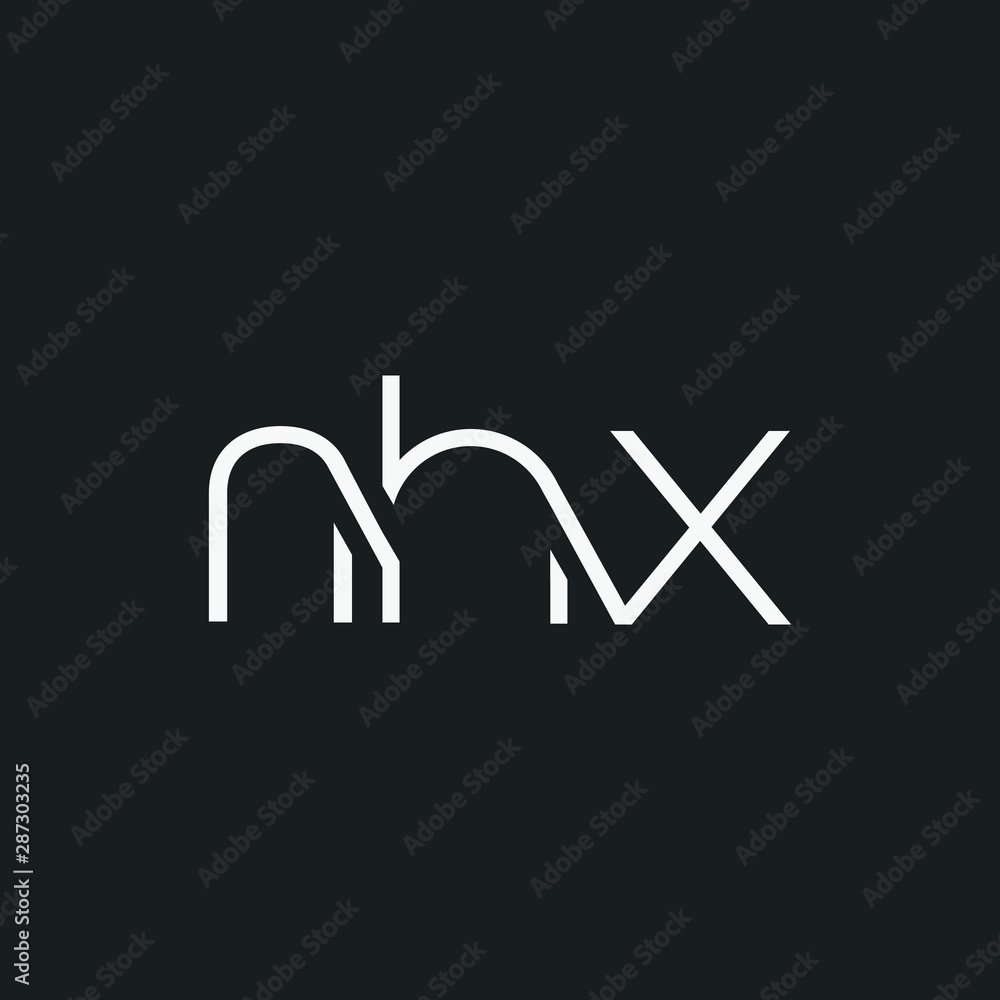 Letters N H X Joint logo icon vector element. Letters N H X Joint logo icon vector element.