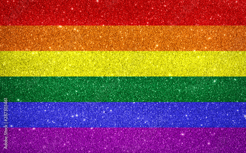 Sparkling pride rainbow colored flag