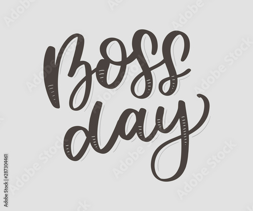 boss day vintage lettering background vector calligraphy