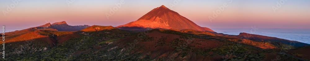 Panorama of the Teide National Park in Tenerife
