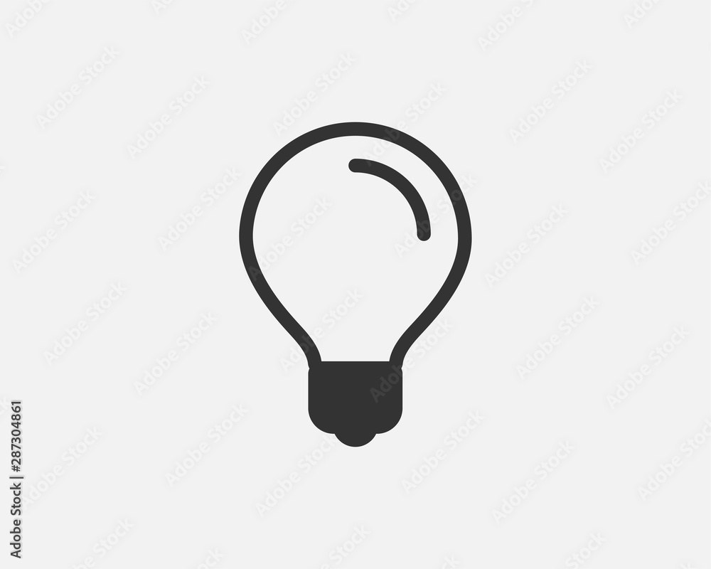 Light bulb icon vector. Llightbulb idea logo concept. Lamp electricity icons web design element. Led lights isolated silhouette. Light bulb icon vector. Llightbulb idea logo concept. Lamp electricity icons web design element. Led lights isolated silhouette.