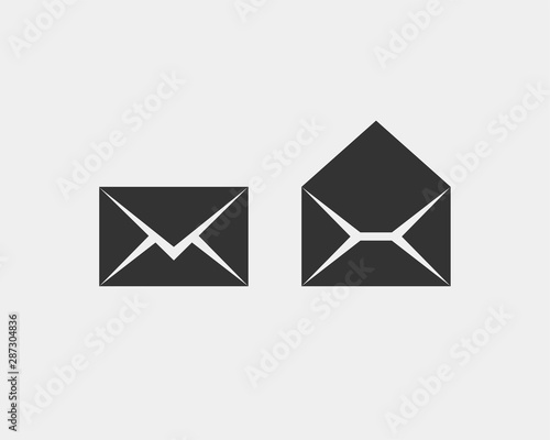 Set envelop icons letter. Envelope icon vector template. Mail symbol element. Mailing sign for web or print design.