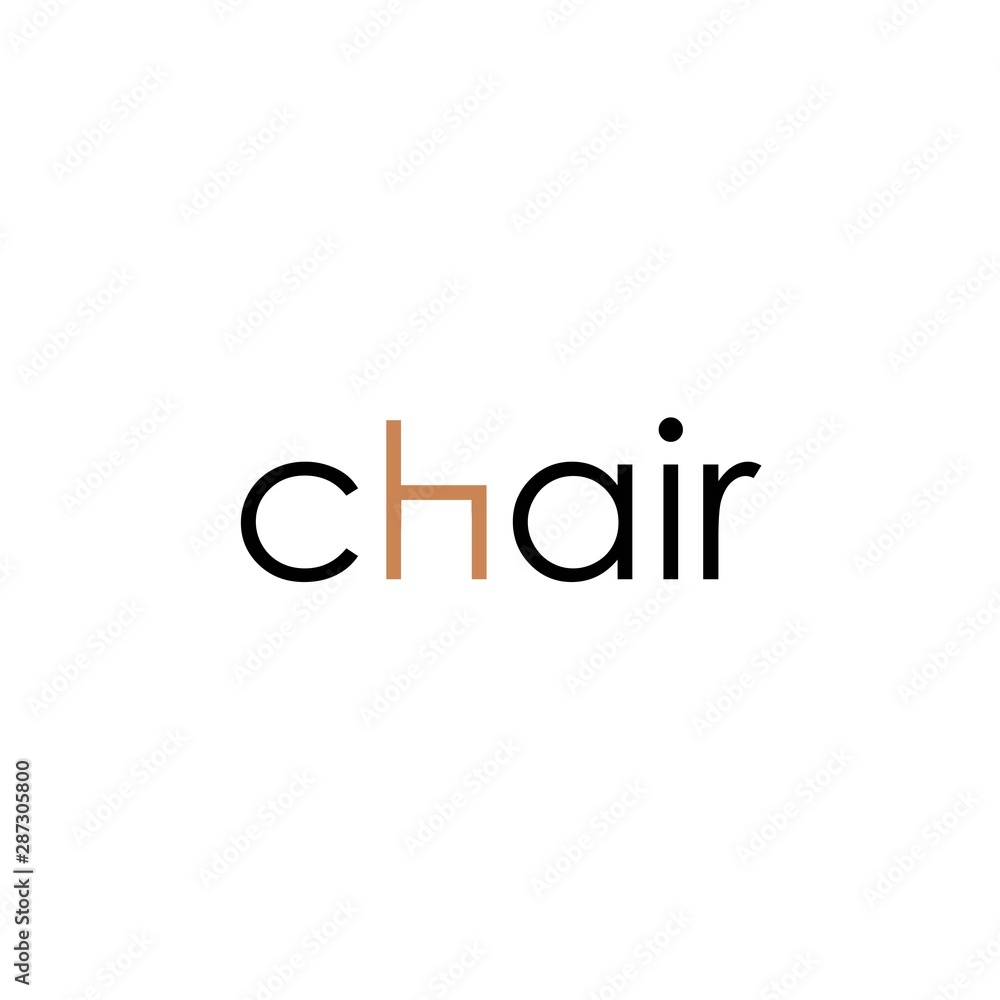 Chair logo simple and minimalsit