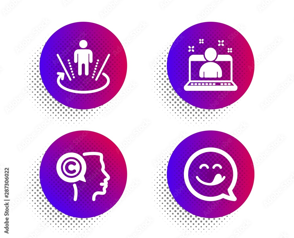 Writer, Best manager and Augmented reality icons simple set. Halftone dots button. Yummy smile sign. Copyrighter, Best developer, Virtual reality. Emoticon. People set. Vector Writer, Best manager and Augmented reality icons simple set. Halftone dots button. Yummy smile sign. Copyrighter, Best developer, Virtual reality. Emoticon. People set. Vector