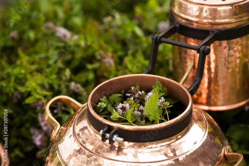 Photos Alembic is a distilling apparatus of Arabic origin which may be used to distill essential oils and a variety of alcoholic beverages