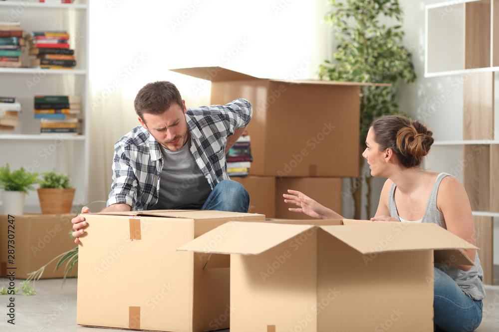 Husband having an accident moving home Husband having an accident moving home