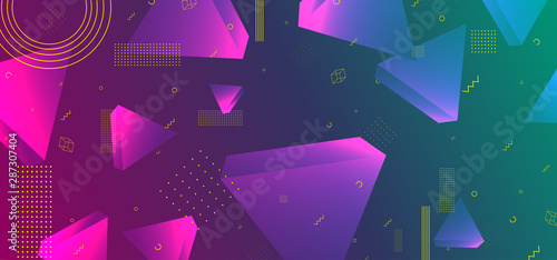 3d triangle background with...