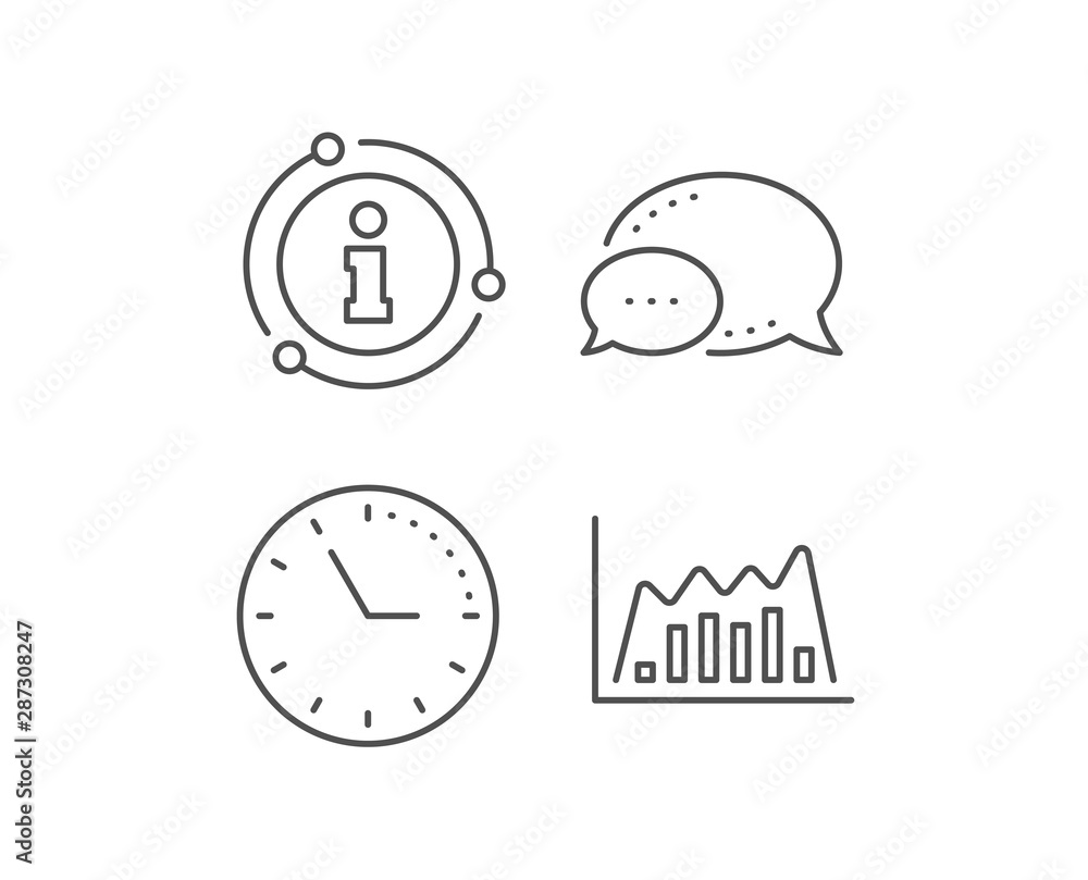 Investment chart line icon. Chat bubble, info sign elements. Economic graph sign. Stock exchange symbol. Business finance. Linear infographic graph outline icon. Information bubble. Vector Investment chart line icon. Chat bubble, info sign elements. Economic graph sign. Stock exchange symbol. Business finance. Linear infographic graph outline icon. Information bubble. Vector