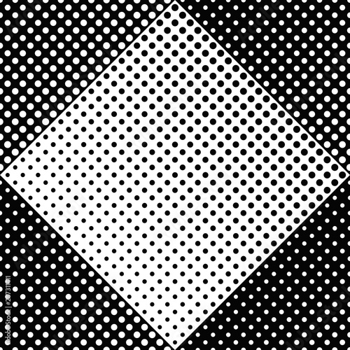 Abstract geometrical dot pattern background design - black and white vector illustration from circles