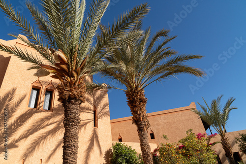 Ancient fortress tower in Tangier town, Morocco