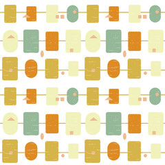 Deken met foto Jaren 50 patronen Abstract geometric vector seamless pattern inspired by mid-century modern fabrics. Simple shapes and lines in retro pastel colors . Clipping mask is used for easy editing. Eps 10 vector.  © dinadankersdesign