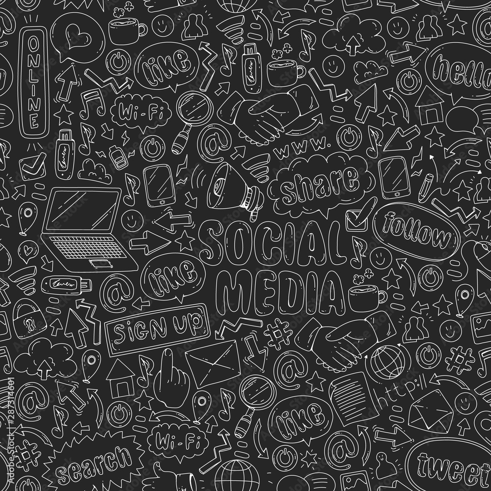 Social media, business, management vector icons. Internet marketing, communications. Social media, business, management vector icons. Internet marketing, communications.