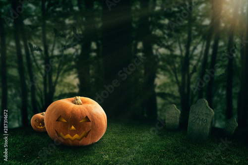 Obraz na płótnie Halloween 2019 w salonie