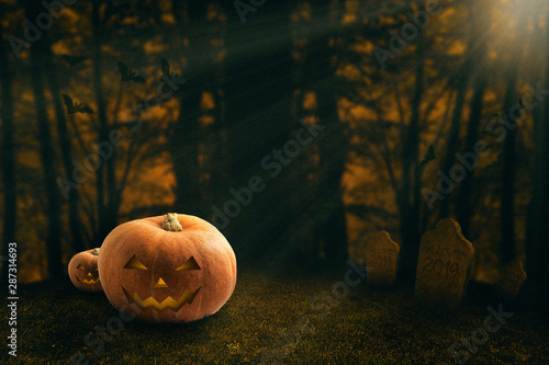 Obraz na płótnie Halloween 2019 w salonie