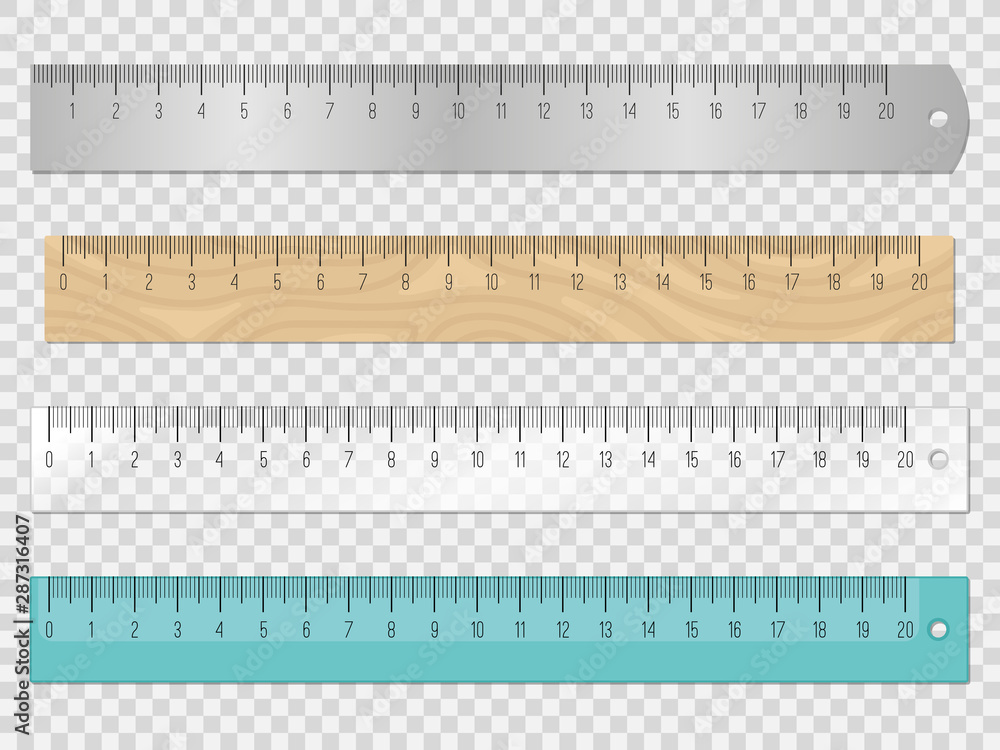 Measuring rulers school ruler metric scale Vector Image