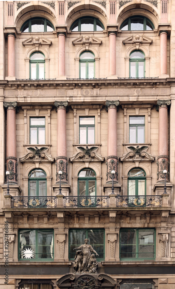 old building facade detail in Stephansplatz Vienna Austria