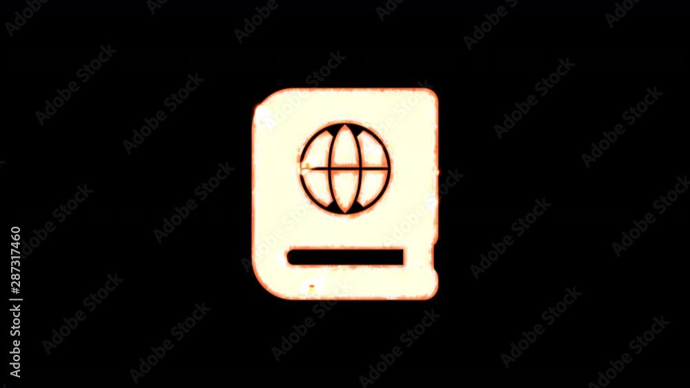 Symbol atlas book burns out of transparency, then burns again. Alpha channel Premultiplied - Matted with color black Symbol atlas book burns out of transparency, then burns again. Alpha channel Premultiplied - Matted with color black
