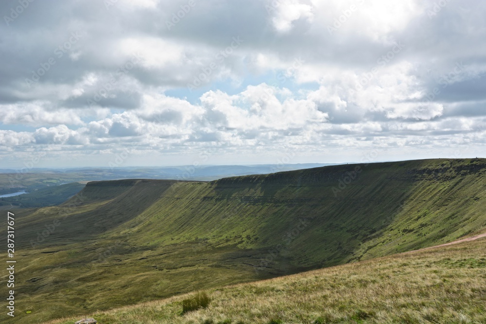 View from the Top of Pen-Y-Fan, The Brecon Beacons, Wales.
