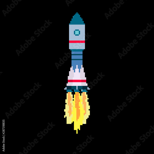 Space rocket launch. Isolat...