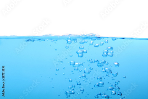 bubbles in water on a white background.