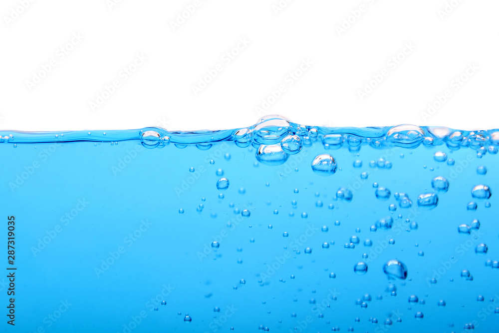 bubbles in water on a white background. bubbles in water on a white background.