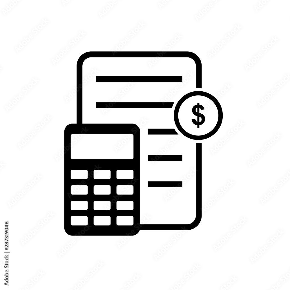 Accounting icon symbol simple design