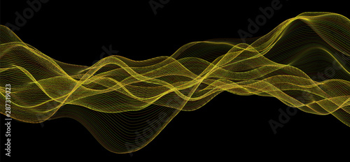 Wavy abstract background. V...