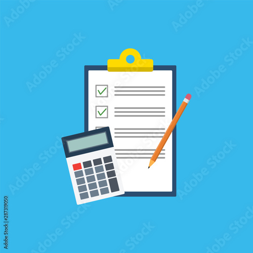 Accounting flat style. Vector eps10