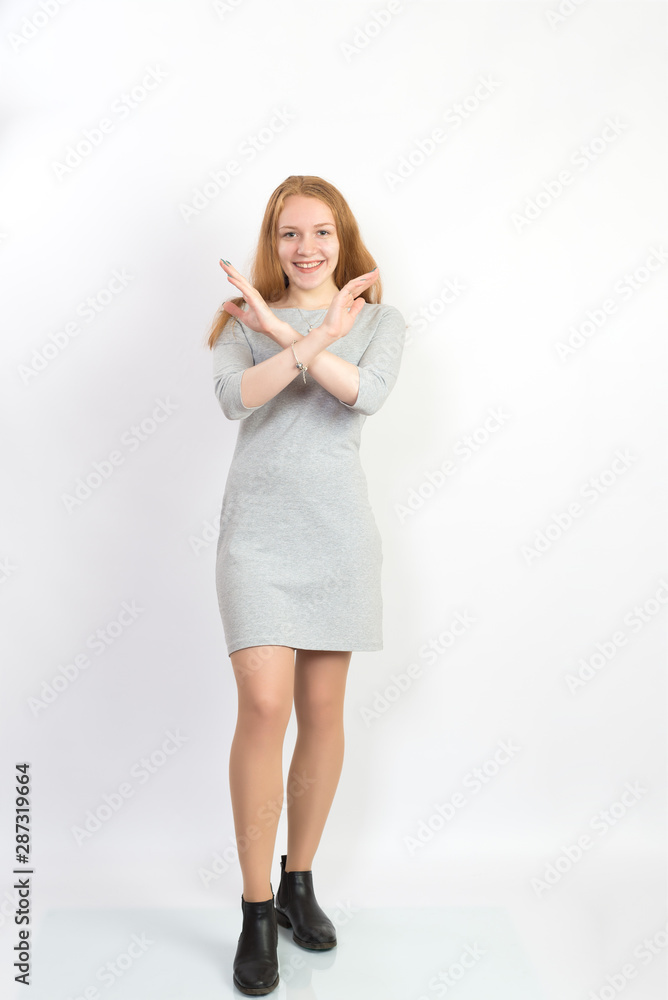 portrait happy young woman isolated portrait happy young woman isolated